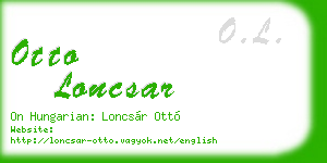 otto loncsar business card